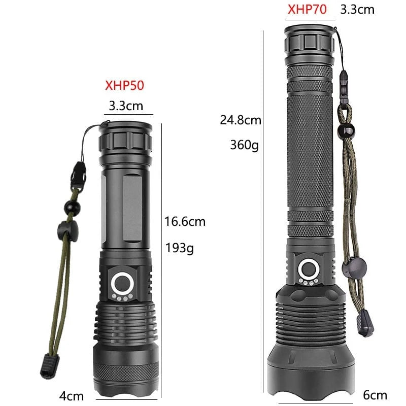 LED Rechargeable Tactical Laser Flashlight 90000 High Lumens VIP Members